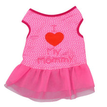 Load image into Gallery viewer, Pet Cat Dog Mesh Dresses Apparel Dog Heart Vest Pet Clothes Puppy Tops Coat Clothes Summer T-shirt XS-L

