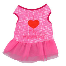 Load image into Gallery viewer, Pet Cat Dog Mesh Dresses Apparel Dog Heart Vest Pet Clothes Puppy Tops Coat Clothes Summer T-shirt XS-L

