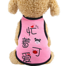 Load image into Gallery viewer, T-shirt Soft Puppy Dogs Clothes Cute Pet Dog Clothes Cartoon Clothing Summer Shirt Casual Vests for Small Pet Supplies
