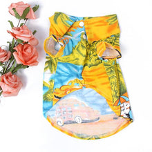 Load image into Gallery viewer, 2018 New Puppy Dog Casual Canine Floral Shirt Hawaiian Camp Shirt  Honden T Shirt Pet Dog Summer Clothes Beach Tops
